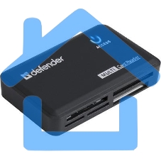 Кардридер Defender OPTIMUS, до 4 типов карт одновременно + кабель USB 2.0 A(M) - MiniB (M) длина 1 м.