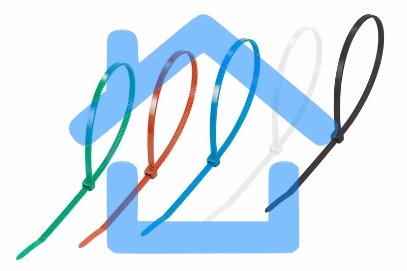 Хомут-стяжкa нeйлонoвая Rexant 300x4,8 мм, цветная, упаковка 25 шт.