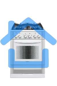 Плита газовая Gefest ПГ 6500-02 0042 белый, конфорок 4 шт, духовка 52 л, 60 см x 85 см x 60 см