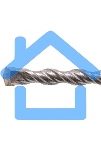 Бур по бетону Denzel двойная спираль, Cobalt W-tip, 10x210 мм, SDS PLUS