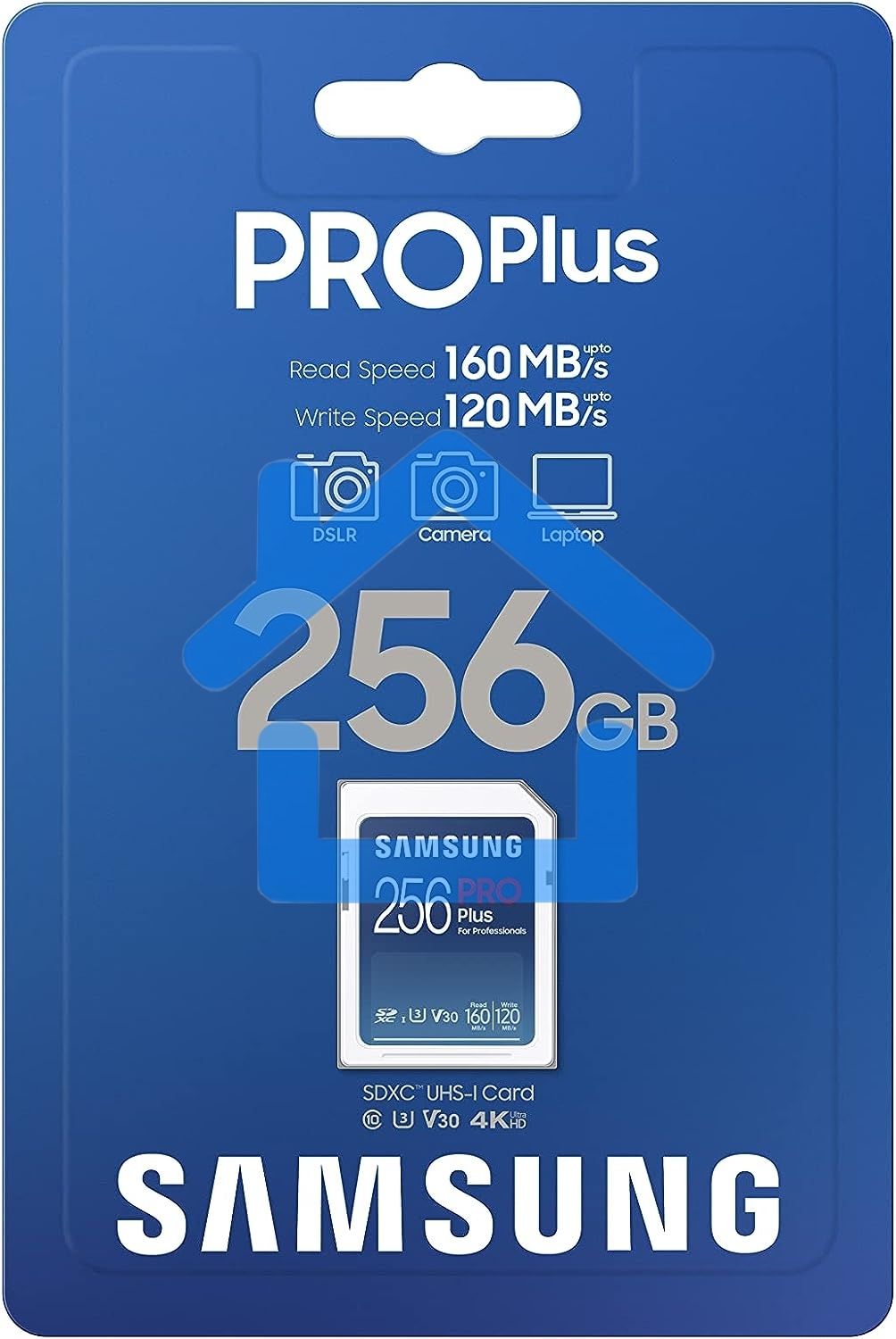 Флеш карта SDXC 256GB Samsung PRO Plus Class 10, A2, V30, UHS-I (U3), W 130 МБ/с, R 180 МБ/с, <MB-SD256S/EU>