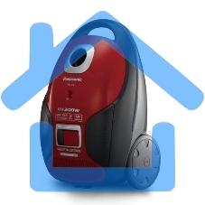 Пылесос Panasonic MC-CJ915R красный, 380 Вт/2100 Вт, уборка сухая, пылесборник мешок 6 л