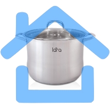 Кастрюля LARA LR02-42 10л (нерж) 26x19см, 10л, капсулир индукц дно, стекл крышка Кастрюля LARA LR02-42 10л (нерж) 26x19см, 10л, капсулир индукц дно, стекл крышка