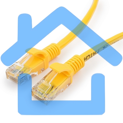 Патч-корд UTP Cablexpert кат.5e, 5м, литой, многожильный (желтый)
