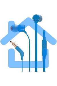 Наушники JBL Tune 110, 3.5 мм, внутриканальные, синий