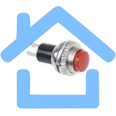 Выключатель-кнопка металл 220V 2А (2с) (ON)-OFF Ø10.2 красная Mini Rexant