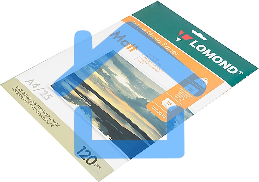 Фотобумага LOMOND Односторонняя Матовая, 120г/м2,A4 (21X29,7)/25л. для струйной печати