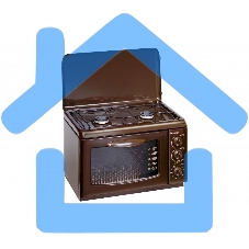 Плита комбинированная Gefest ПГЭ 120 К19 коричневый, конфорок 2 газовых, духовка 18 л, 55 см x 40 см x 39 см