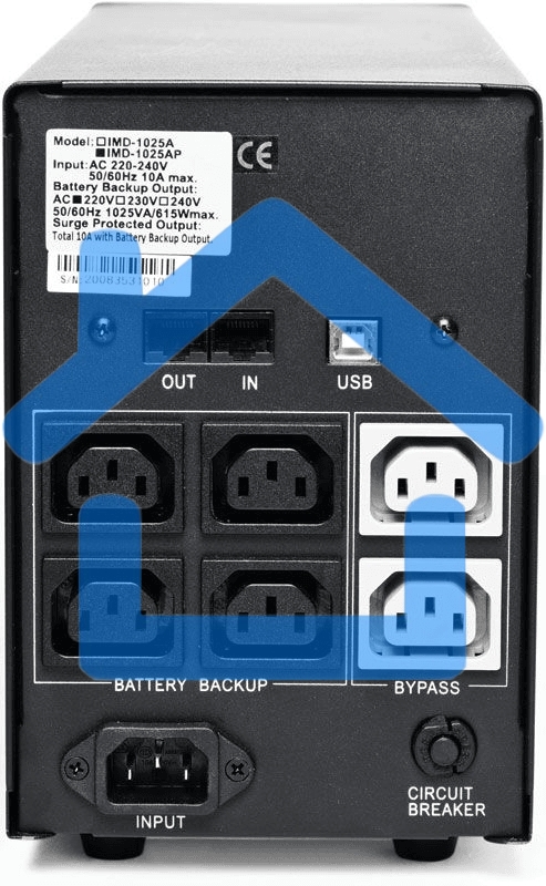 Источник бесперебойного питания Powercom Imperial IMD-1025AP 615Вт 1025ВА черный