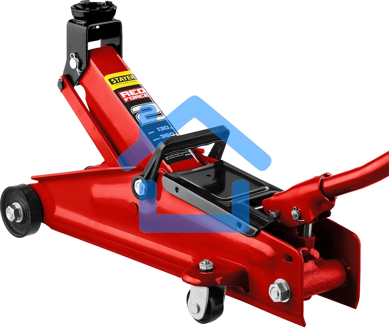 Домкрат STAYER 43153-2 гидравлический подкатной red force 2т 130-350мм
