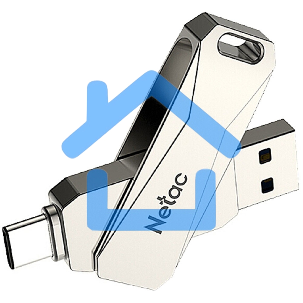 Флешка USB R/W Drive Netac U782C NT03U782C-128G-30PN dual USB3.0+TypeC 128Gb, retail version