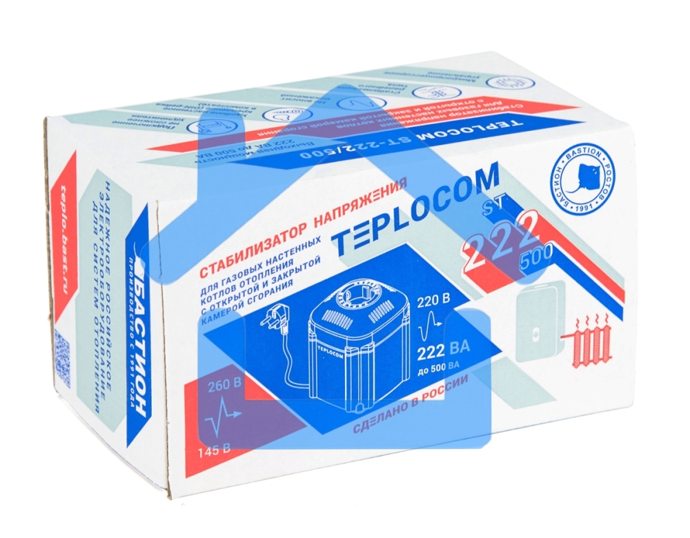 Стабилизатор напряжения TEPLOCOM ST-222/500 Бастион 554