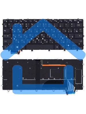 Клавиатура для ноутбука Dell XPS 13 9343 черная с подсветкой