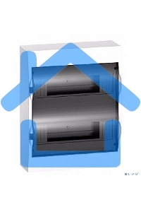 Бокс ОП EASY9 навесн. с прозрачной дверью 2ряда 24мод. SchE EZ9E212S2SRU