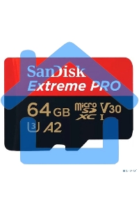 Карта памяти SanDisk Extreme Pro microSD UHS I Card 64GB for 4K Video on Smartphones, Action Cams & Drones 200MB/s Read, 90MB/s Write, Lifetime Warranty