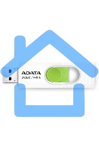 Флешка USB ADATA UV320 (AUV320-64G-RWHGN), 64 Gb, USB 3.2 Gen1, R/W 100/30, белый/зеленый