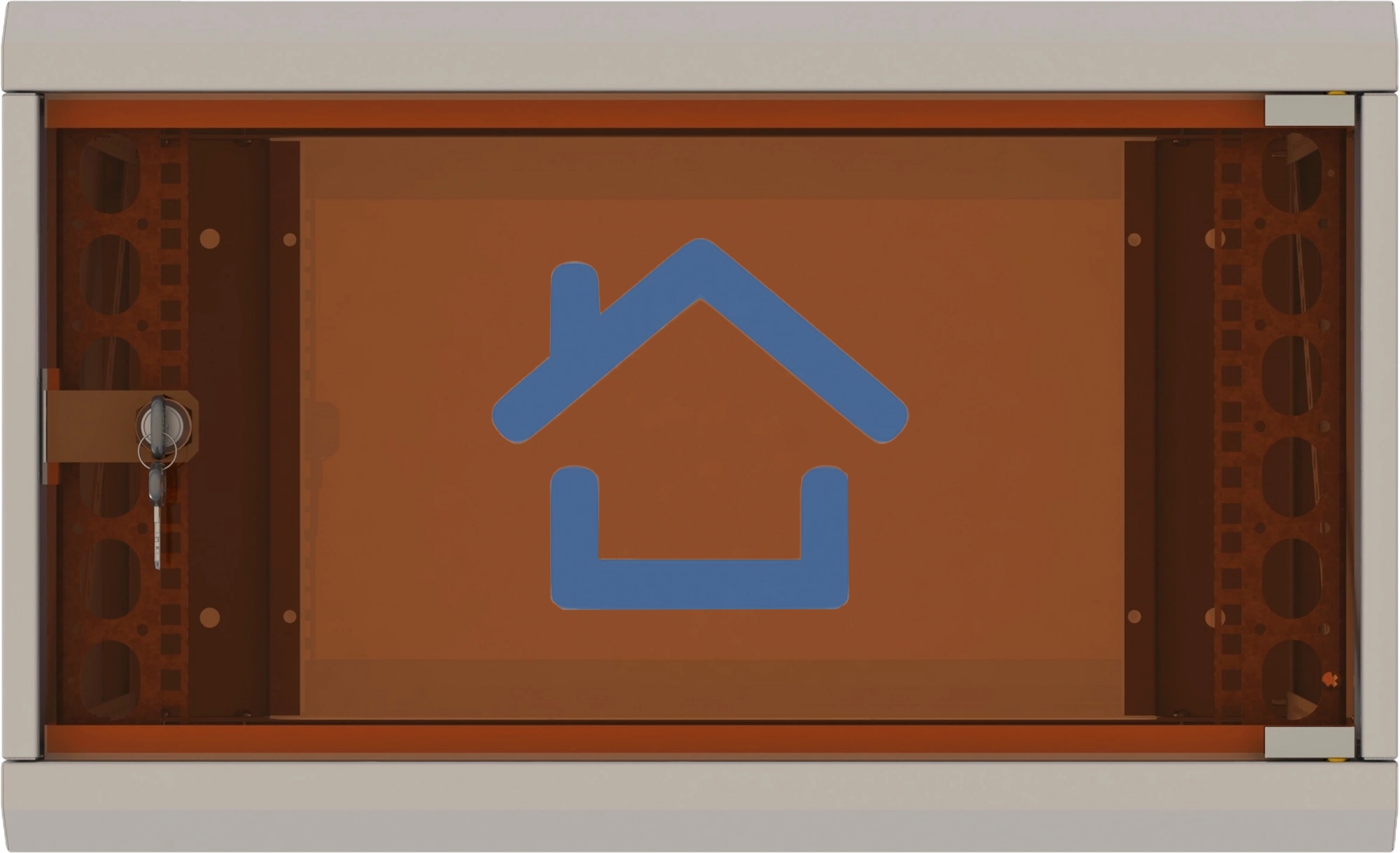 Шкаф коммутационный Suprlan (05-1506) настенный 15U 600x600мм пер.дв.стекл направл.под закл.гайки 70кг RAL 7035 535мм 29.7кг 750мм