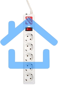 Сетевой фильтр Powercube SPG-B-6-WHITE 1.9м (5 розеток) белый (коробка)