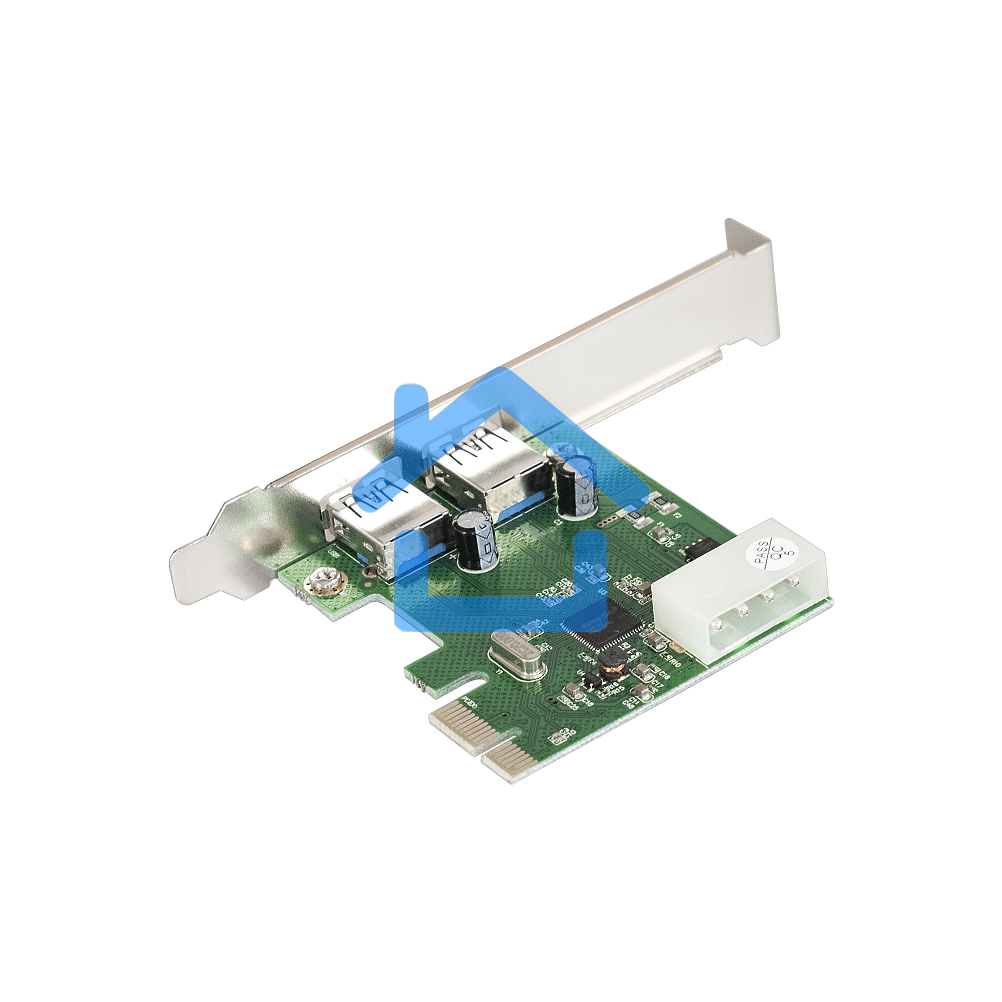 Контроллер ExeGate EXE-319 PCI-E 2.0, 2*USB 3.0 ext, разъем доп.питания (OEM)