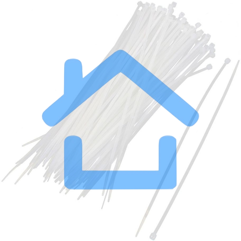 Стяжка пластиковая WRline WR-SHN-25-150W 150x2.5мм (упак:100шт) нейлон 6.6 белый