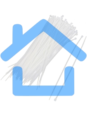 Стяжка пластиковая WRline WR-SHN-25-150W 150x2.5мм (упак:100шт) нейлон 6.6 белый