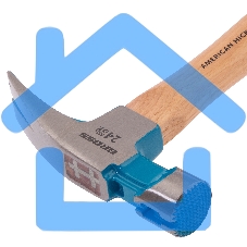 Молоток-гвоздодер, 680 г, угол 75, магнит, обрезиненная рукоятка AMERICAN HICKORY GROSS