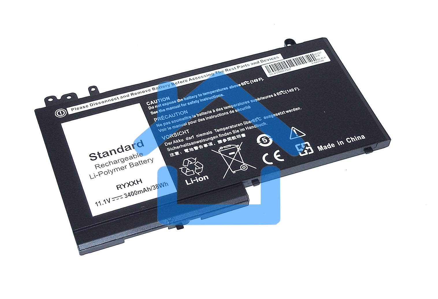 Аккумуляторная батарея для ноутбука Dell Latitude E5250 11.1V 38Wh черный OEM