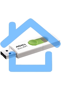 Флешка USB ADATA UV320 (AUV320-64G-RWHGN), 64 Gb, USB 3.2 Gen1, R/W 100/30, белый/зеленый