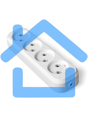 Колодка удлинителя 4-м АВС-пл. без заземл. UNIVersal E204