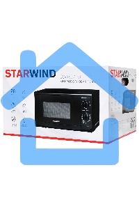 Микроволновая печь Starwind SWM5720 черный, 20 л, 700 Вт, переключатели - поворотный механизм