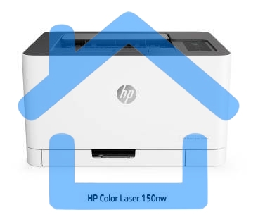 Принтер лазерный HP Color Laser 150nw (4ZB95A), A4, цветной, печ. до 18 стр/мин. (ч/б) до 4 стр/мин. (цвет), 600 x 600 dpi, USB, RJ-45, Wi-Fi, Air Print, Mopria