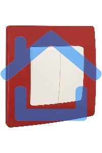 Выключатель двухклавишный 10AX винтовые зажимы ETIKA, белый