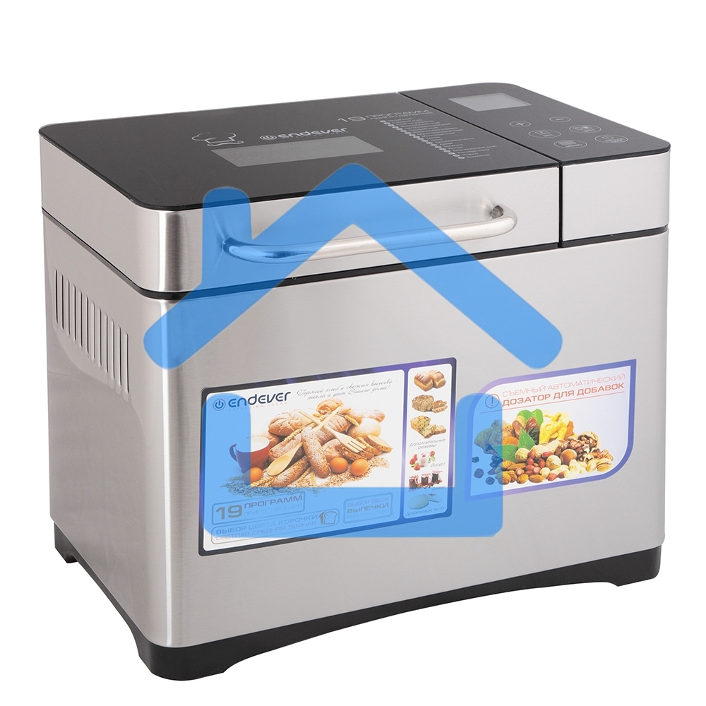 Хлебопечь Endever Skyline MB-53, 710Вт, 19 программ, таймер 15ч, сохранение уст. прогр., авт. термостат, автоподогрев 60 мин