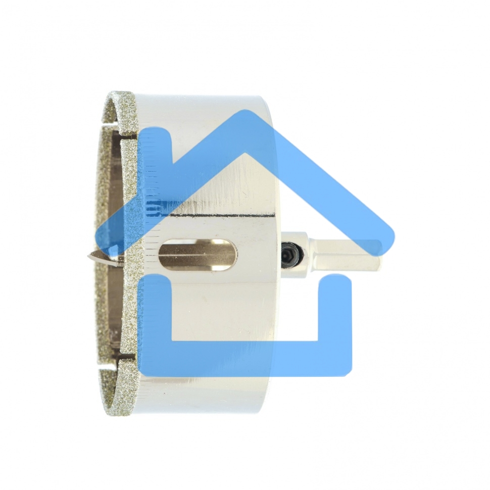 Сверло по керамической плитке и стеклу, 65 х 55 мм, 6 гр.хв-к, с центр. сверлом Сибртех