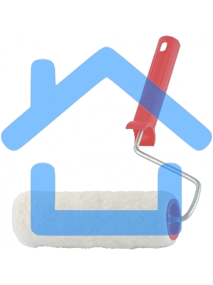 Валик Натуральный мех, в сборе, 250 мм, D – 48 мм, D ручки – 6 мм, крепление шплинтом Сибртех