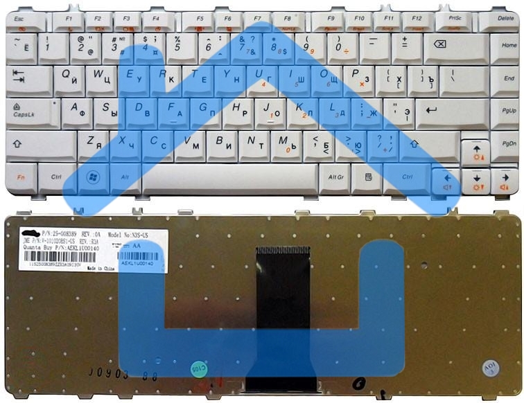 Клавиатура для ноутбука Lenovo IdeaPad Y450 Y450A Y450G Y550 Y550A Y460 Y560 B460 белый