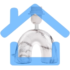 Светильник декоративный настольный Форте, основание дуга под белый мрамор, черный абажур, цоколь Е27, 60Вт Rexant