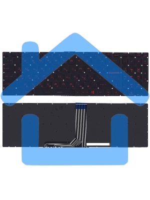 Клавиатура для ноутбука MSI GT72 GS60 GS70 GP62 GL72 GE72 черная с красной подсветкой