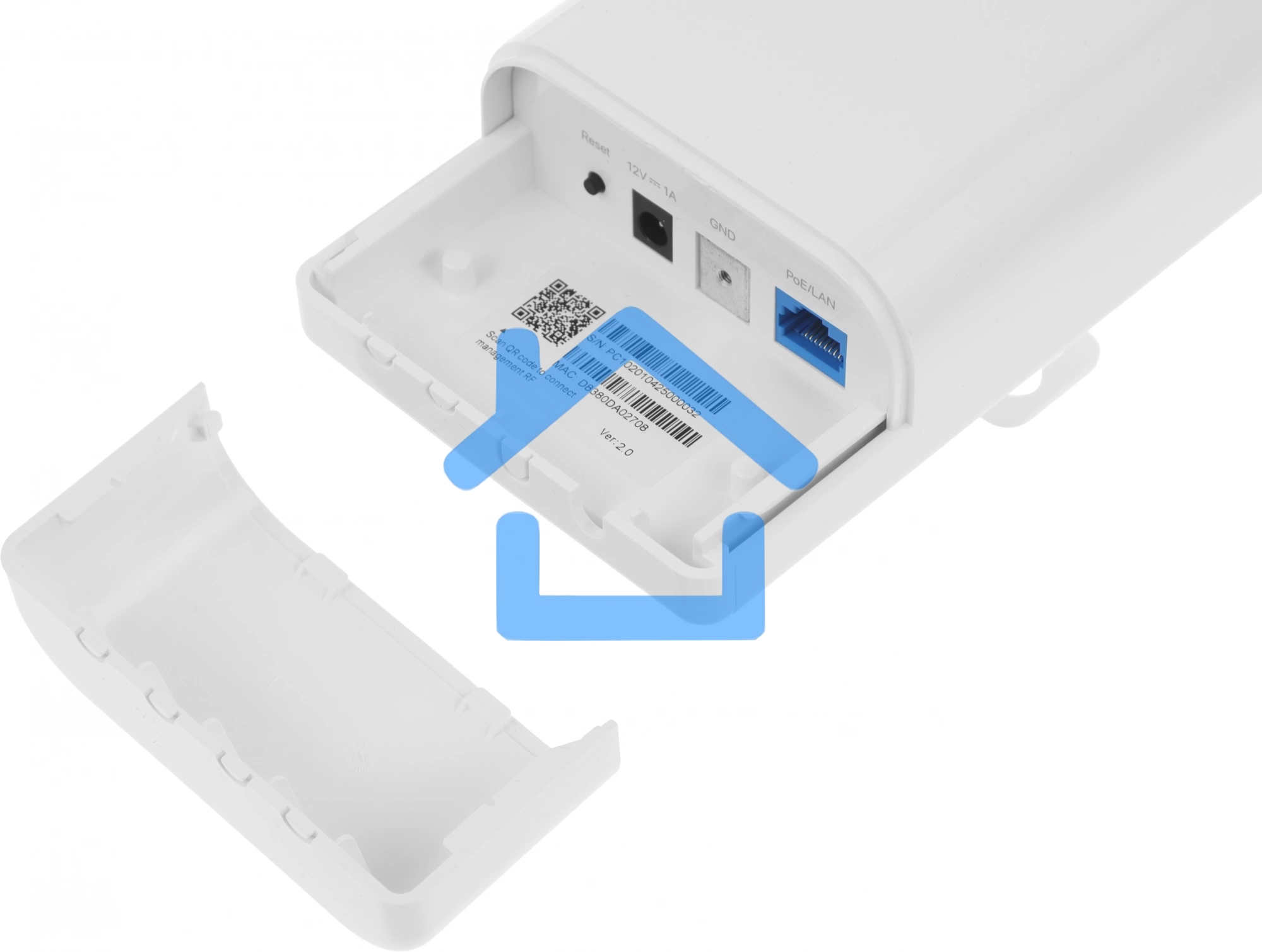 Наружная точка доступа IP-COM CPE13 5 ГГц, до 300 Мбит/с, IP64, 1х14dbi, PoE, 1х100 Мбит/с, молниезащита 6000В