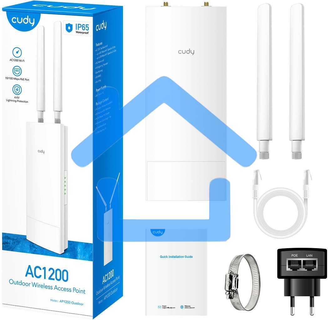 Точка доступа Cudy AP1200 AC1200 Wi-Fi белый