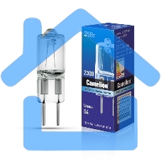 Лампа галогенная JD 35Вт капсула g4 2850К 240В Camelion 10406