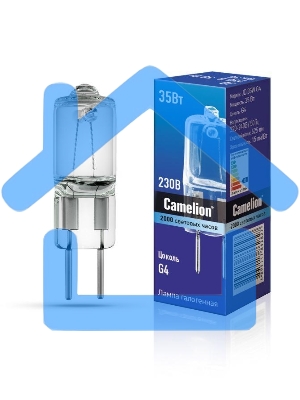 Лампа галогенная JD 35Вт капсула g4 2850К 240В Camelion 10406