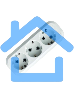 Колодка удлинителя 3-м АВС-пл. с заземл. UNIVersal E303