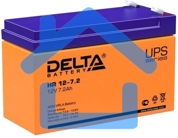 Батарея Delta HR 12-7.2 (12V, 7.2Ah)