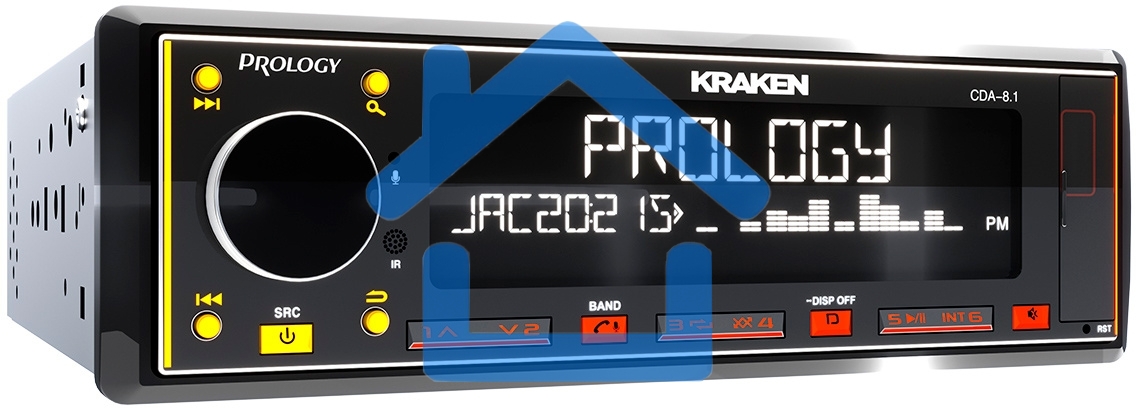 Автомагнитола Prology CDA-8.1 KRAKEN 1DIN 8x65Вт