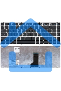 Клавиатура для ноутбука Asus UL30 K42 черная с серебристой рамкой