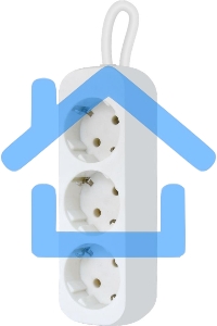 Удлинитель Defender E330 белый 3.0 м, 3 розетки 