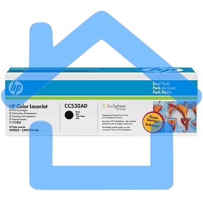 Картридж лазерный двойная упаковка HP CC530AD черный LJ CP2025/CM2320