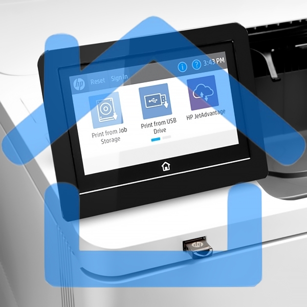 Принтер лазерный HP LaserJet Enterprise M611dn (7PS84A), A4, ч/б, печ. до 61 стр/мин., 1200 x 1200 dpi, USB, RJ-45