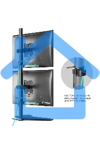 Кронштейн ONKRON D208FS для двух мониторов 13